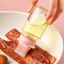 Portable Oil Bottle with Brush Silicone Barbecue Liquid Gadgets